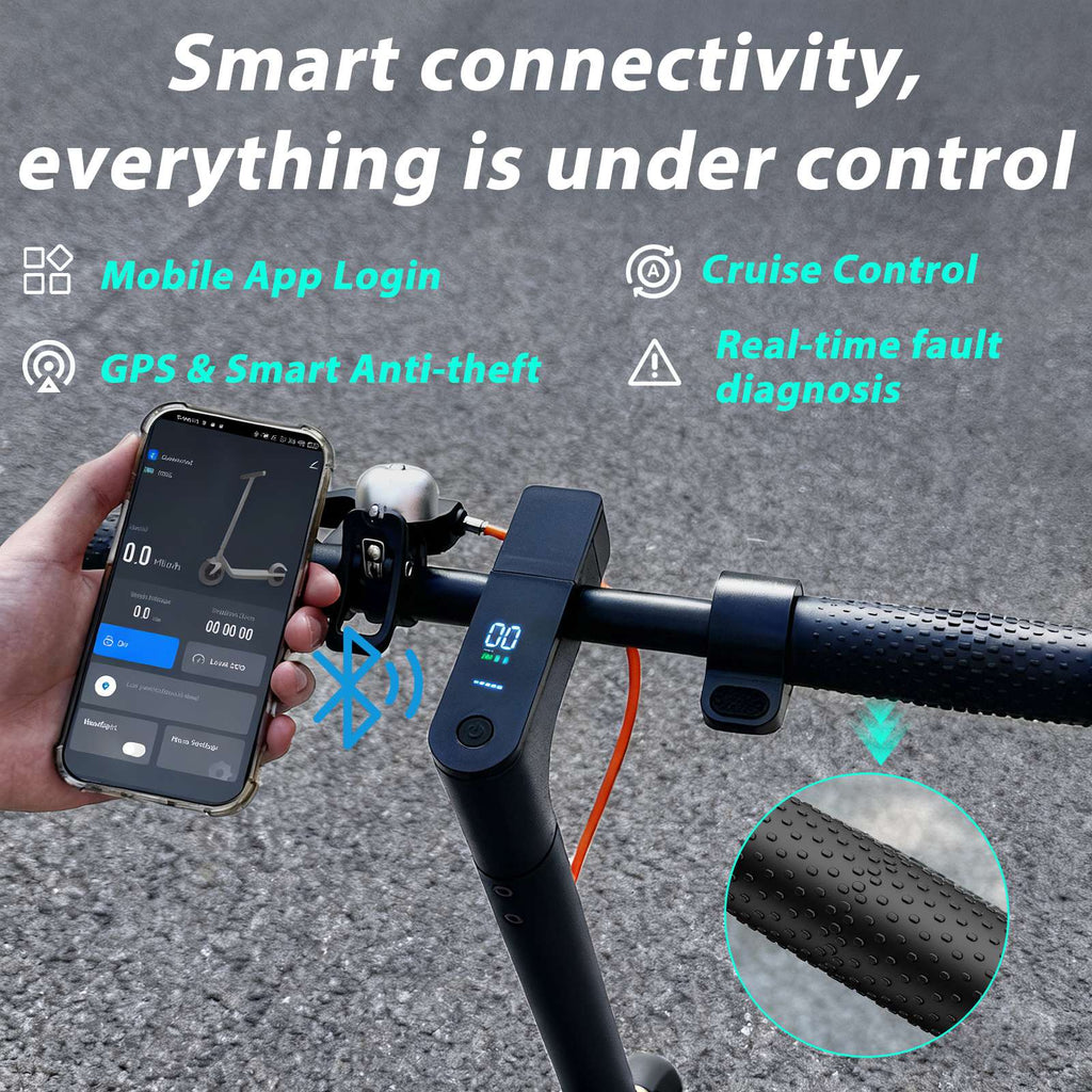 Electric Scooter, 30-35km Range, Ultra-Light Electric Scooters for Adults and Teens, 36V 7.8Ah Battery, 500W Peak Motor, App Control, 3 Speed Mode, T series Foldable E Scooter
