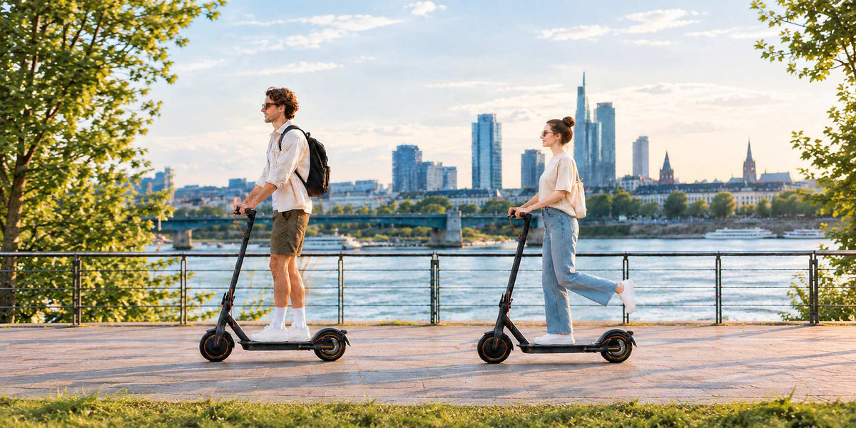 Young_men_and_women_ride_electric_scooters_along_the_city_riverside_enjoying_a_stylish_and_relaxed_way_to_get_around